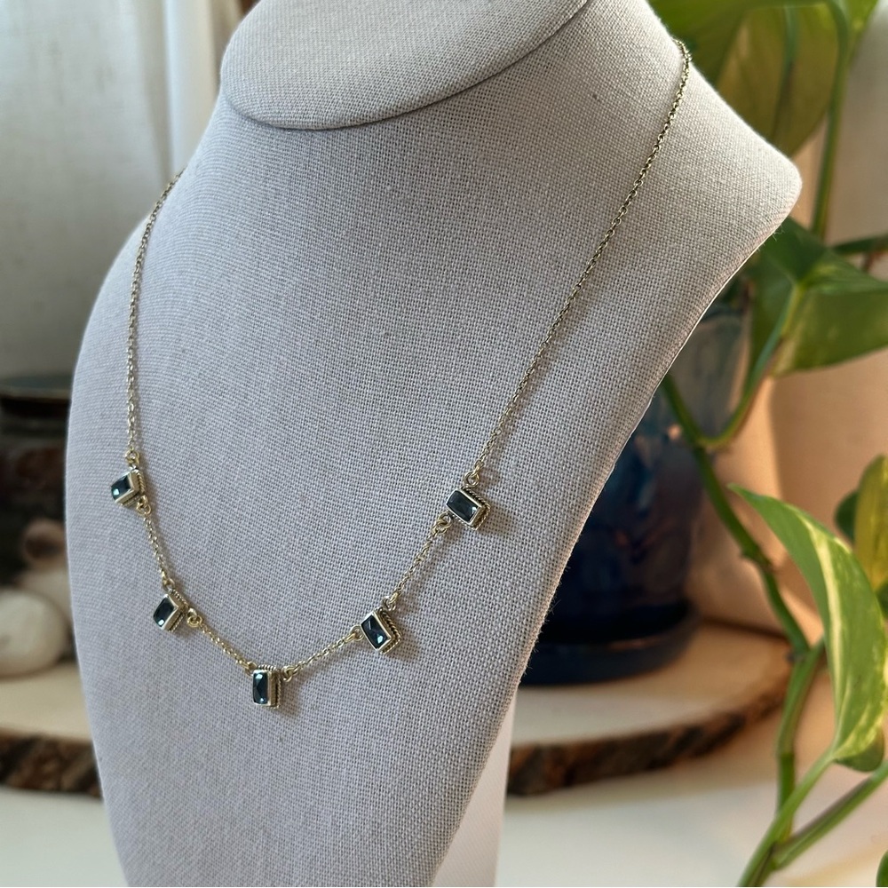 Anna Beck Black Onyx Necklace in Gold